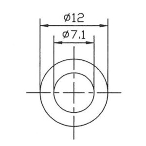 Golilla de Potenciómetro Alpha de 17 mm. de Guitara y Bajo