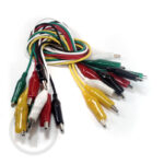 Pack de diez cables con alligator Clips o clips caiman