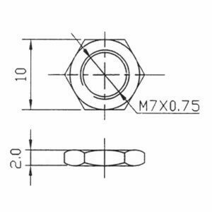 Tuerca de Potenciómetro Alpha de 16 mm. de Guitara y Bajo