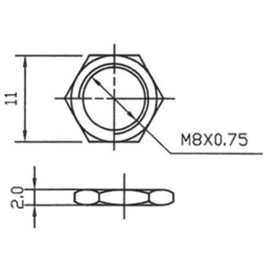 Tuerca de Potenciómetro Alpha de 24 mm. de Guitara y Bajo