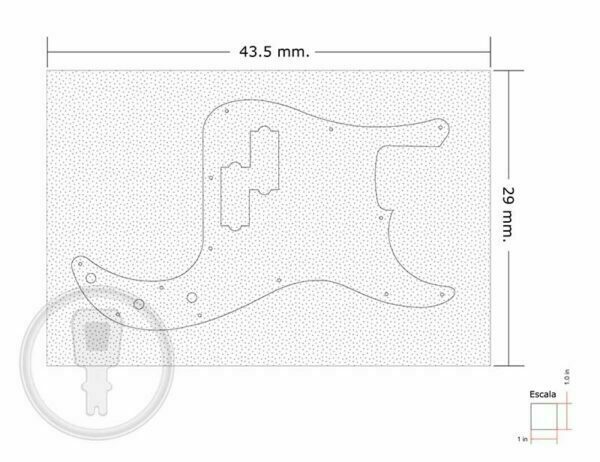 Pickguard de Guitarra o Bajo