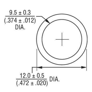 Medidas Golilla Plana para hilos de 3/8". 12 mm de diámetro. Marca Bourns