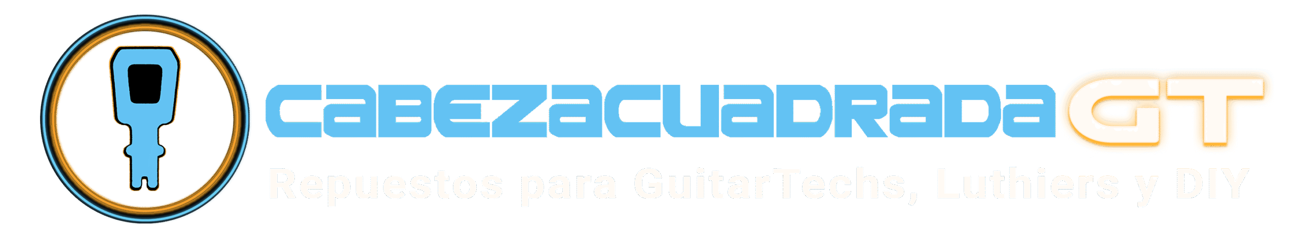 Logo Principal Cabeza Cuadrada GT - Repuestos GuitarTechs, Luthiers y DIY. Insumos Electrónica y Hardware para guitarras.