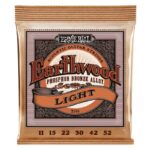 Cuerdas Ernie Ball  11-52  -  Earthwood Light Phosphor Bronze (2148). Set de 6 cuerdas para guitarra acústica:  11 - 15 - 22 - 30 - 42 - 52.