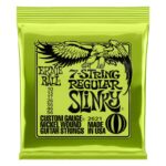 Cuerdas Ernie Ball 10-56 - 7-Strings Regular Slinky Nickel Wound 2621. Set de 7 cuerdas para guitarra eléctrica: 10 - 13 - 17 - 26 - 36 -46 - 56.